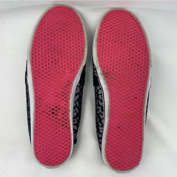 VANS Black Cheetah Leopard Print  Canvas Low Skate Sneaker Size 8.5 - Picture 13 of 14